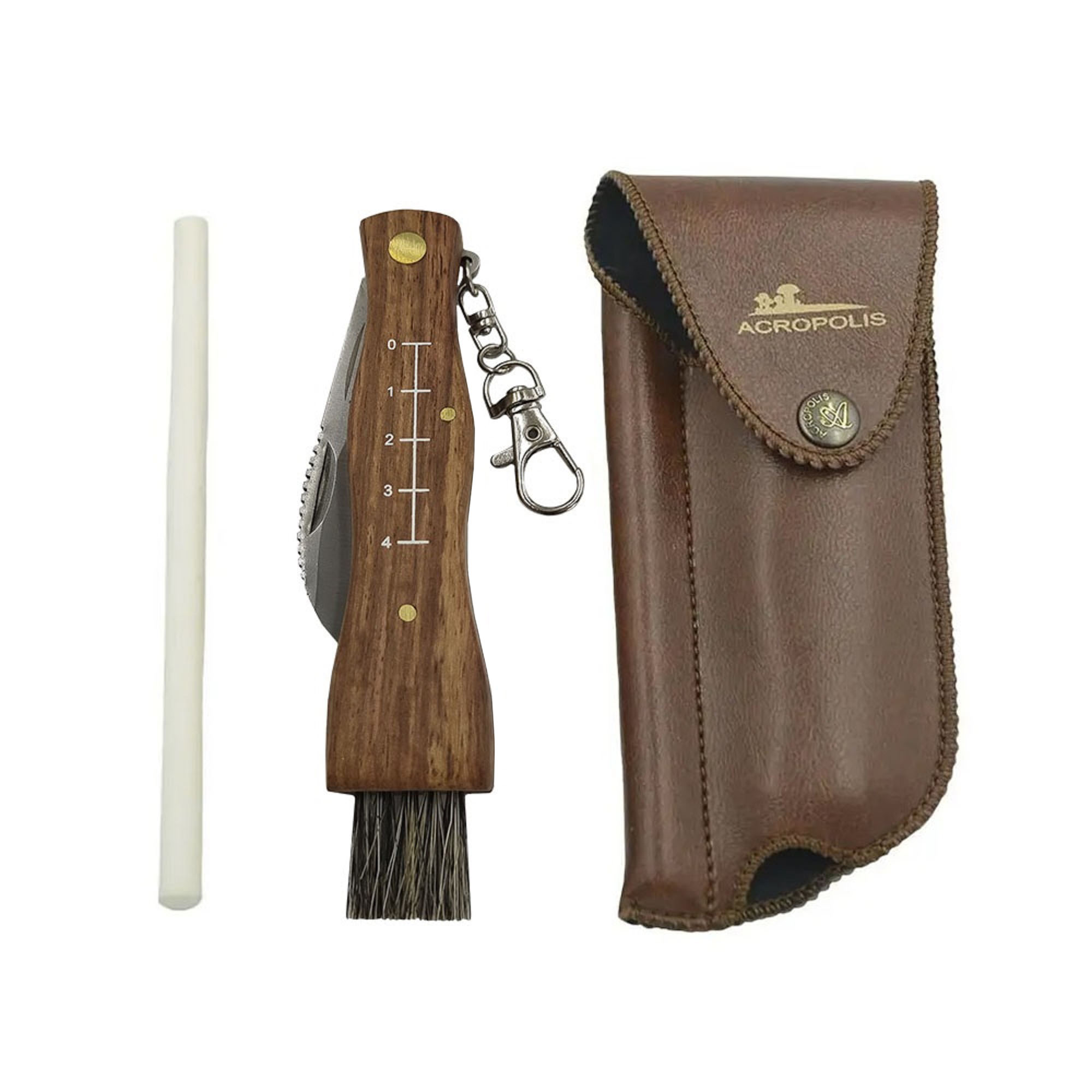 Nóż na grzyby Acropolis NG-3 z etui + ostrzałka